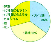 成分の円グラフ
